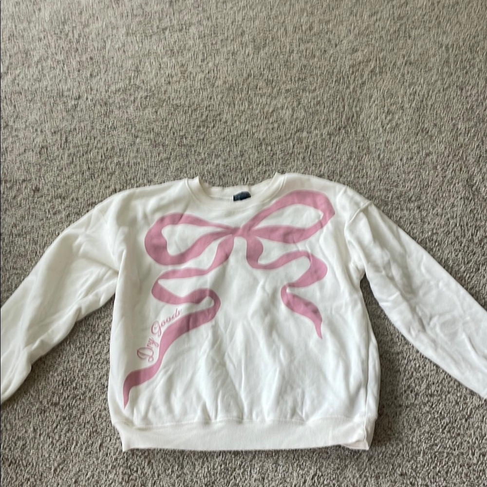 Women's White and Pink Sweater
